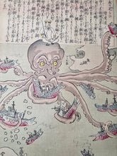 Load image into Gallery viewer, Nihon Banzai Hyakusen Hyakusho, Nichirosensō (Long Live Japan: One Hundred Victories, One Hundred Laughs. Russo-Japanese War), Circa 1904-1905; With; Rokoku Seibatsu Senshō Shōwa. 87 Color Woodblock Prints