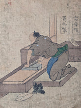 Load image into Gallery viewer, A Collection of 22 Silk Paintings in Early Ukiyo-E Style, Circa 1750-1800. Various Paintings of Figures and Landscapes, 10 Depicting Women in Various Roles, from Shinto Priest, Courtesan, and More