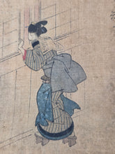 Load image into Gallery viewer, A Collection of 22 Silk Paintings in Early Ukiyo-E Style, Circa 1750-1800. Various Paintings of Figures and Landscapes, 10 Depicting Women in Various Roles, from Shinto Priest, Courtesan, and More