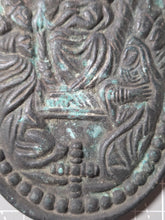 Load image into Gallery viewer, A Copper Fumi-E, Depicting the Virgin Mary and Infant Jesus, Surrounded by Worshippers, Circa 1650-1750. An Early Example of a Stepping Stone Used by the Shogunate to Make Christian Worshippers Renounce Faith in Japan