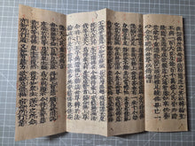 Load image into Gallery viewer, Myohorengekyo (The Lotus Sutra), Circa 1250-1333. Rare Woodblock Printed, Kasuga Ban Edition of the Lotus Sutra, With Kanbun Kundoku to translate Literary Chinese into Japanese. Produced on Mulberry Paper Treated with Mica Dust, in Eight Volumes