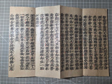 Load image into Gallery viewer, Myohorengekyo (The Lotus Sutra), Circa 1250-1333. Rare Woodblock Printed, Kasuga Ban Edition of the Lotus Sutra, With Kanbun Kundoku to translate Literary Chinese into Japanese. Produced on Mulberry Paper Treated with Mica Dust, in Eight Volumes