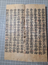 Load image into Gallery viewer, Myohorengekyo (The Lotus Sutra), Circa 1250-1333. Rare Woodblock Printed, Kasuga Ban Edition of the Lotus Sutra, With Kanbun Kundoku to translate Literary Chinese into Japanese. Produced on Mulberry Paper Treated with Mica Dust, in Eight Volumes