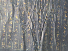 Load image into Gallery viewer, A Large Kyōgire (Sutra Fragment), Circa 800-1185. A 27-Line Sutra Fragment of the Heian Period, Illuminated Manuscript on Indigo Dyed Paper