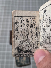 Load image into Gallery viewer, Hyakunin Isshu (One Hundred Poets, One Hundred Poems), Circa 1750-1850. A Rare Miniature Edition of Teika’s Compiled Work, with 68 Tiny Woodblock Illustrations of Poets and Poetry