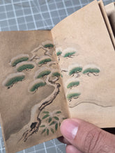 Load image into Gallery viewer, Goyozeiten’no Gyohitsu (Emperor Go-Yōzei Handwriting), 1586(?). An Exceptional Set of Five Brocade Bound Miniature Painting Albums, by the 107th Emperor of Japan. 74 Beautiful Pages of Paintings