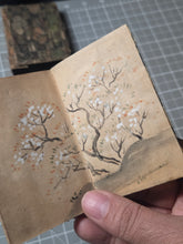 Load image into Gallery viewer, Goyozeiten’no Gyohitsu (Emperor Go-Yōzei Handwriting), 1586(?). An Exceptional Set of Five Brocade Bound Miniature Painting Albums, by the 107th Emperor of Japan. 74 Beautiful Pages of Paintings