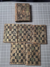 Load image into Gallery viewer, Goyozeiten’no Gyohitsu (Emperor Go-Yōzei Handwriting), 1586(?). An Exceptional Set of Five Brocade Bound Miniature Painting Albums, by the 107th Emperor of Japan. 74 Beautiful Pages of Paintings
