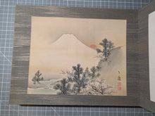 Load image into Gallery viewer, Fujisan Jū ni kei no zu (Twelve Views of Mount Fuji), Circa 1877-1890. 12 Magnificent Silk Paintings of Different Views of Mount Fuji, with a Calligraphic Preface by a Painter of the Mori School
