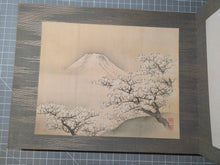 Load image into Gallery viewer, Fujisan Jū ni kei no zu (Twelve Views of Mount Fuji), Circa 1877-1890. 12 Magnificent Silk Paintings of Different Views of Mount Fuji, with a Calligraphic Preface by a Painter of the Mori School