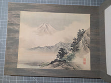 Load image into Gallery viewer, Fujisan Jū ni kei no zu (Twelve Views of Mount Fuji), Circa 1877-1890. 12 Magnificent Silk Paintings of Different Views of Mount Fuji, with a Calligraphic Preface by a Painter of the Mori School