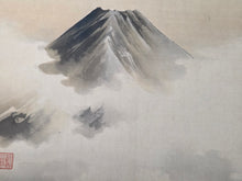 Load image into Gallery viewer, Fujisan Jū ni kei no zu (Twelve Views of Mount Fuji), Circa 1877-1890. 12 Magnificent Silk Paintings of Different Views of Mount Fuji, with a Calligraphic Preface by a Painter of the Mori School