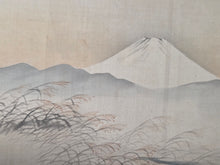 Load image into Gallery viewer, Fujisan Jū ni kei no zu (Twelve Views of Mount Fuji), Circa 1877-1890. 12 Magnificent Silk Paintings of Different Views of Mount Fuji, with a Calligraphic Preface by a Painter of the Mori School