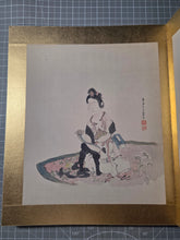 Load image into Gallery viewer, A Late Edo to Taisho Period Painting Album, Circa 1850-1924. Eleven Beautiful Silk Paintings and One Piece of Calligraphy by Celebrated Artists, Including One of the First Great Nihonga Figures. Landscapes, Samurai, and More