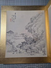 Load image into Gallery viewer, A Late Edo to Taisho Period Painting Album, Circa 1850-1924. Eleven Beautiful Silk Paintings and One Piece of Calligraphy by Celebrated Artists, Including One of the First Great Nihonga Figures. Landscapes, Samurai, and More