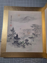 Load image into Gallery viewer, A Late Edo to Taisho Period Painting Album, Circa 1850-1924. Eleven Beautiful Silk Paintings and One Piece of Calligraphy by Celebrated Artists, Including One of the First Great Nihonga Figures. Landscapes, Samurai, and More