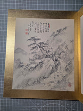 Load image into Gallery viewer, A Late Edo to Taisho Period Painting Album, Circa 1850-1924. Ten Beautiful Silk Paintings and Two Pieces of Calligraphy by Celebrated Artists, Including One of the Founders of Nihonga Painting. Landscapes, Animals, and More