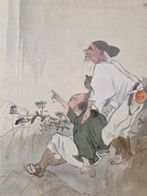 Load image into Gallery viewer, A Late Edo to Taisho Period Painting Album, Circa 1850-1924. Ten Beautiful Silk Paintings and Two Pieces of Calligraphy by Celebrated Artists, Including One of the Founders of Nihonga Painting. Landscapes, Animals, and More
