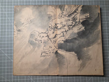 Load image into Gallery viewer, A Late Edo to Early Meiji Period Painting Album, Circa 1870-1900(?). 50 Pages of Lovely Ink Wash Paintings of Dragons, Naturescapes, and More, the Majority Large Double Paged Examples