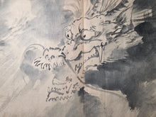 Load image into Gallery viewer, A Late Edo to Early Meiji Period Painting Album, Circa 1870-1900(?). 50 Pages of Lovely Ink Wash Paintings of Dragons, Naturescapes, and More, the Majority Large Double Paged Examples