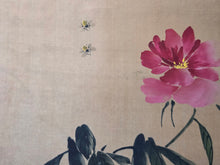 Load image into Gallery viewer, Zhōuzhīmiǎn Huāhuì Cǎo Chóng Cè (Zhou Zhimian's Book of Flowers, Plants and Insects), Circa 1870-1920. A Chinese Painting Album with Eight Beautiful Silk Paintings of Floral Compositions and Various Insects, Ink Wash and Color