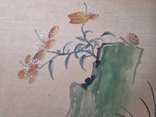 Load image into Gallery viewer, Zhōuzhīmiǎn Huāhuì Cǎo Chóng Cè (Zhou Zhimian's Book of Flowers, Plants and Insects), Circa 1870-1920. A Chinese Painting Album with Eight Beautiful Silk Paintings of Floral Compositions and Various Insects, Ink Wash and Color
