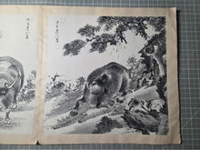 Load image into Gallery viewer, Li Lin Muniu Hua Ce (Li Lin's Cattle Herding Album), Circa 1800-1900. 16 Large Ink Wash Paintings of Oxen and Herders, copied after a Jūgyūzu Series by a Ming Dynasty Artist