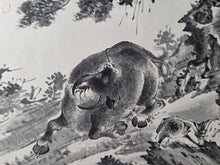 Load image into Gallery viewer, Li Lin Muniu Hua Ce (Li Lin's Cattle Herding Album), Circa 1800-1900. 16 Large Ink Wash Paintings of Oxen and Herders, copied after a Jūgyūzu Series by a Ming Dynasty Artist