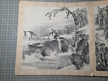 Load image into Gallery viewer, Li Lin Muniu Hua Ce (Li Lin's Cattle Herding Album), Circa 1800-1900. 16 Large Ink Wash Paintings of Oxen and Herders, copied after a Jūgyūzu Series by a Ming Dynasty Artist