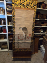 Load image into Gallery viewer, Tethered Birds of Prey, Circa 1625-1656/After 1670(?). Two Masterful Paintings of Hawks, Copied After Soga Chokuan, and Bearing the Artist Seals of his Son