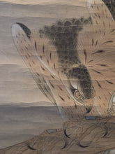 Load image into Gallery viewer, Tethered Birds of Prey, Circa 1625-1656/After 1670(?). Two Masterful Paintings of Hawks, Copied After Soga Chokuan, and Bearing the Artist Seals of his Son