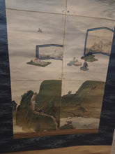 Load image into Gallery viewer, Ojoyoshu e Kai (Illustrated Guide to the Essentials of Rebirth in the Pure Land), Circa 1900. A Trio of Silk Paintings Depicting the Realms of the Afterlife, with 30 Panels