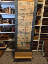 Load image into Gallery viewer, Ojoyoshu e Kai (Illustrated Guide to the Essentials of Rebirth in the Pure Land), Circa 1900. A Trio of Silk Paintings Depicting the Realms of the Afterlife, with 30 Panels