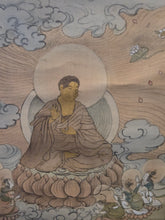 Load image into Gallery viewer, Ojoyoshu e Kai (Illustrated Guide to the Essentials of Rebirth in the Pure Land), Circa 1900. A Trio of Silk Paintings Depicting the Realms of the Afterlife, with 30 Panels