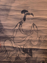 Load image into Gallery viewer, Kan'non Bosatsu-Zō (The Twin Kannon Bodhisattva Statues), Circa 1700-1750. Two Early Edo Paintings Attributed to the founder of the Nakahashi Kano School, but with Unknown Artist Seals