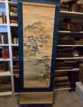 Load image into Gallery viewer, Shunjū Sansui-zu (Spring and Autumn Landscapes), Circa 1800-1868. Two Silk Paintings of Heian Spring and Fall Landscapes