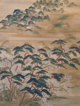 Load image into Gallery viewer, Shunjū Sansui-zu (Spring and Autumn Landscapes), Circa 1800-1868. Two Silk Paintings of Heian Spring and Fall Landscapes