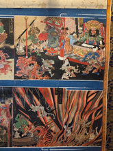 Load image into Gallery viewer, Rokudo-e (The Six Realms of Rebirth) and the Ojoyoshu (Essentials of Rebirth), Circa 1750-1850. Two Large Paintings Depicting the Buddhist Realms of Rebirth and the Afterlife, with One Scroll Focusing on Gruesome Punishments and Torture in the Hell Realms