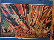 Load image into Gallery viewer, Rokudo-e (The Six Realms of Rebirth) and the Ojoyoshu (Essentials of Rebirth), Circa 1750-1850. Two Large Paintings Depicting the Buddhist Realms of Rebirth and the Afterlife, with One Scroll Focusing on Gruesome Punishments and Torture in the Hell Realms