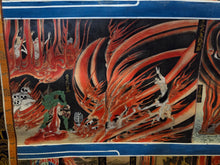 Load image into Gallery viewer, Rokudo-e (The Six Realms of Rebirth) and the Ojoyoshu (Essentials of Rebirth), Circa 1750-1850. Two Large Paintings Depicting the Buddhist Realms of Rebirth and the Afterlife, with One Scroll Focusing on Gruesome Punishments and Torture in the Hell Realms