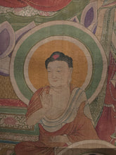 Load image into Gallery viewer, A Gathering of 12 Buddhas and Bodhisattvas, including Avalokiteśvara, Circa 1600-1700. An Exceptional Buddhist Silk Painting, with Brilliant, Vibrant Colors and Detailing