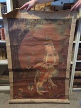 Load image into Gallery viewer, Water Moon Avalokiteśvara, or Suwol Gwaneum, Circa 1850-1890. Late Joseon Period Painting Copied after the Goryeo Dynasty Examples, Beautifully Highlighted in Gold Ink