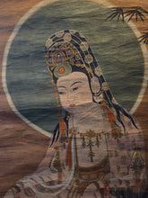 Load image into Gallery viewer, Water Moon Avalokiteśvara, or Suwol Gwaneum, Circa 1900. Late Joseon Period Painting Copied after the Goryeo Dynasty Examples, With a Variety of Colors