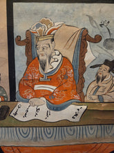 Load image into Gallery viewer, Jizō Jūō Zu (Jizo Ten Kings), Circa 1850. A Complete Set of 11 Paintings Depicting Jizo Bosatsu and the Ten Kings of Hell in the Courts of Yanluo, With Brutal Scenes of Souls Being Tortured by Oni in the Various Hell Realms of Diyu