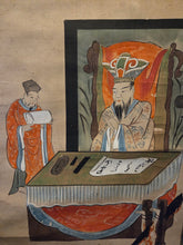 Load image into Gallery viewer, Jizō Jūō Zu (Jizo Ten Kings), Circa 1850. A Complete Set of 11 Paintings Depicting Jizo Bosatsu and the Ten Kings of Hell in the Courts of Yanluo, With Brutal Scenes of Souls Being Tortured by Oni in the Various Hell Realms of Diyu
