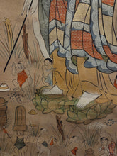 Load image into Gallery viewer, Jizō Jūō Zu (Jizo Ten Kings), Circa 1850. A Complete Set of 11 Paintings Depicting Jizo Bosatsu and the Ten Kings of Hell in the Courts of Yanluo, With Brutal Scenes of Souls Being Tortured by Oni in the Various Hell Realms of Diyu