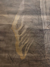 Load image into Gallery viewer, A Ghostly Yurei Standing Aside Reeds and Flame, Circa 1800-1850. A Yurei-zu Painting of an Undead Spirit with Blackened Teeth, Likely an Onryo
