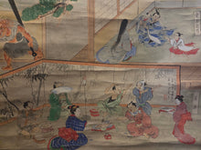 Load image into Gallery viewer, Rokudo-e (The Six Realms of Rebirth), Circa 1800-1890. A Late Edo to Meiji Painting Depicting the Buddhist Realms of the Afterlife, with one Yokai Depiction