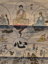 Load image into Gallery viewer, Kanshin Jippokai Zu (Picture of the Ten Directional Realms for Contemplating the Mind), Circa 1669, Kanbun Era. Hand Colored Woodblock Print Illustration of the Realms of Rebirth and Enlightenment