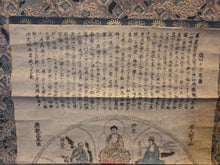 Load image into Gallery viewer, Kanshin Jippokai Zu (Picture of the Ten Directional Realms for Contemplating the Mind), Circa 1669, Kanbun Era. Hand Colored Woodblock Print Illustration of the Realms of Rebirth and Enlightenment